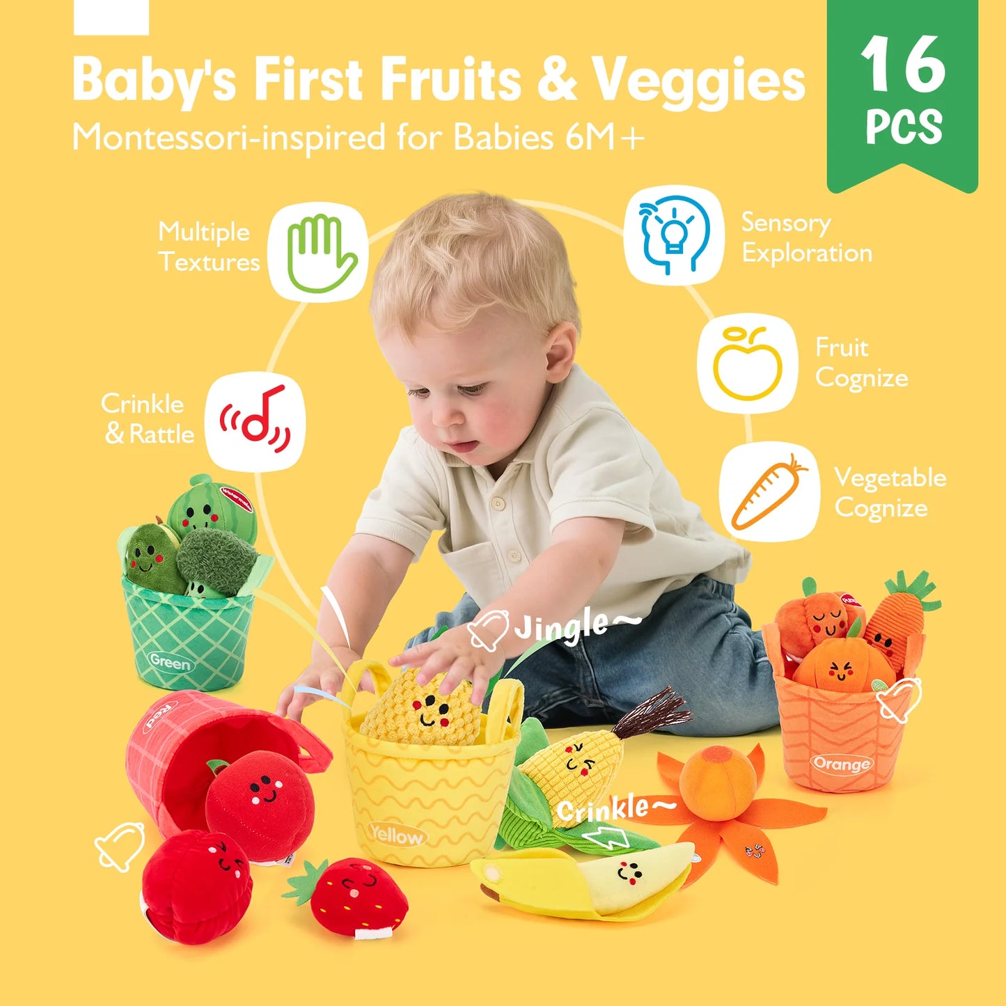 TinyMinds™ My First Fruits & Veggies Set